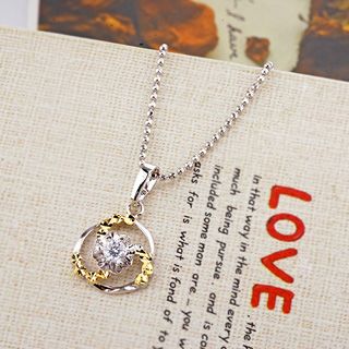 White Gold Filled CZ Pendant