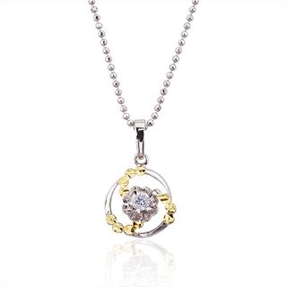 White Gold Filled CZ Pendant - 2