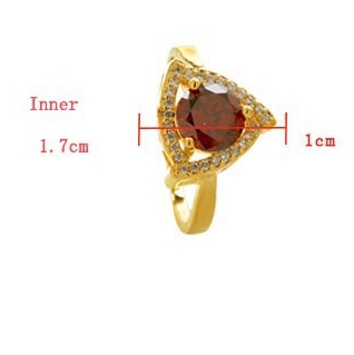 18K Guldfyllda Guld Filled gulddoublé CZ Ring - 2