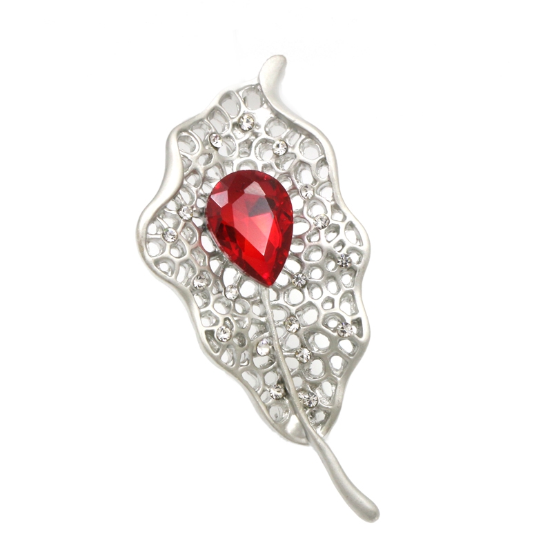 Brooch Crystal Leaf  - 2