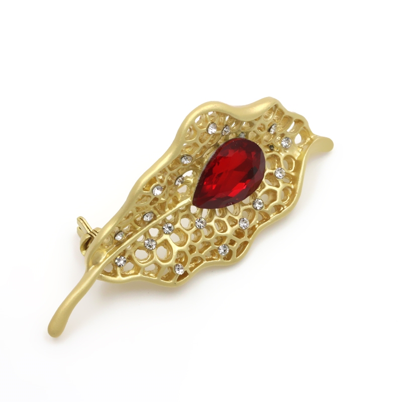 Brooch Crystal Leaf  - 3