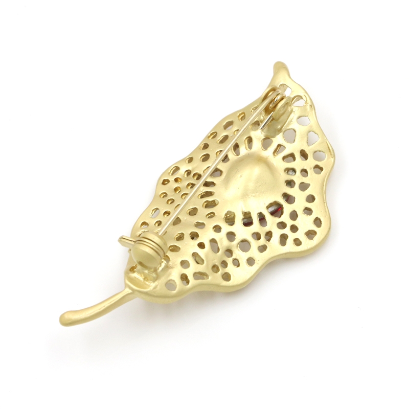 Brooch Crystal Leaf  - 4