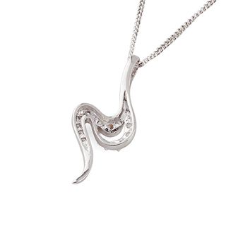 White Gold Filled CZ Pendant - 2