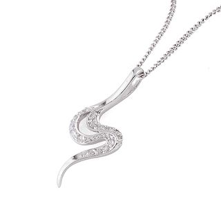 White Gold Filled CZ Pendant - 3