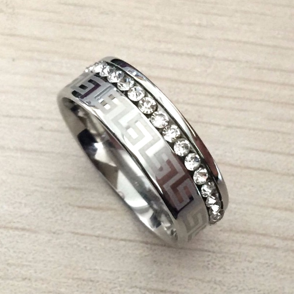 Rostfritt stål ring  18k guld filled - 2