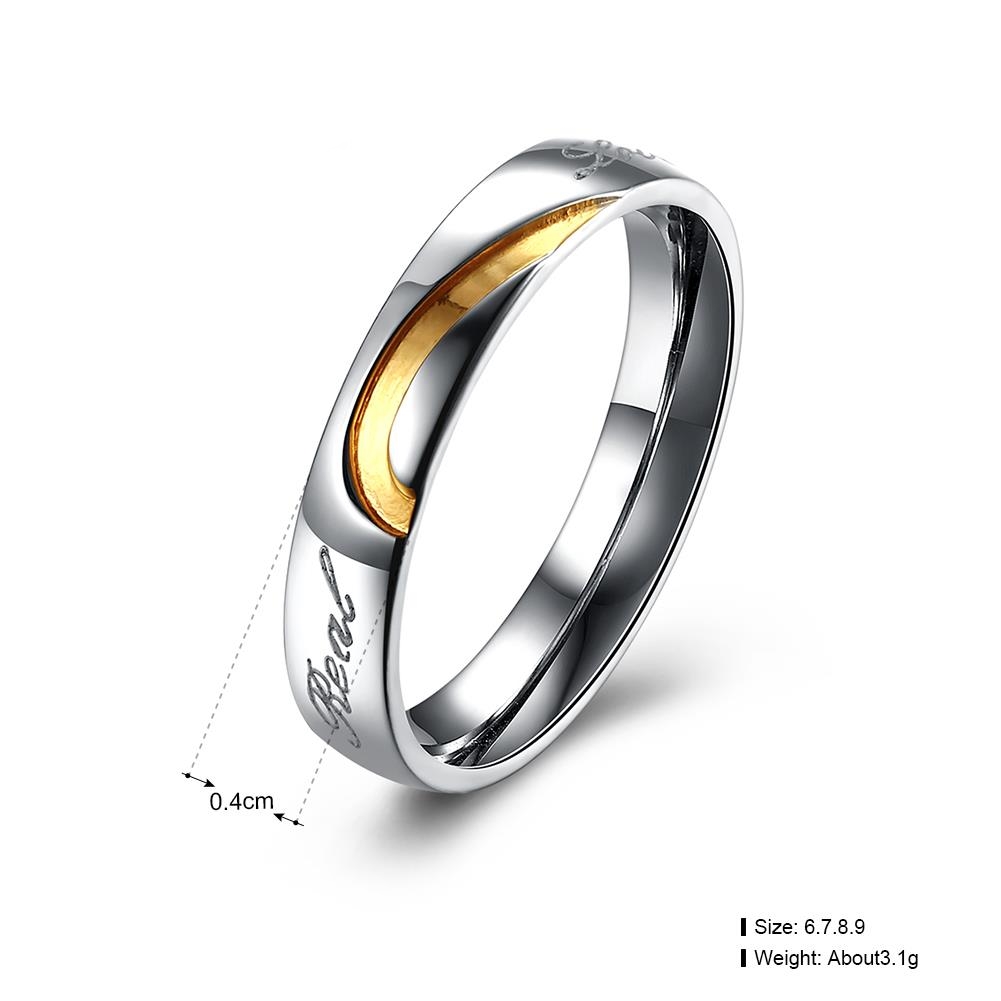 Stainless Steel Ring Gold Plated - 2