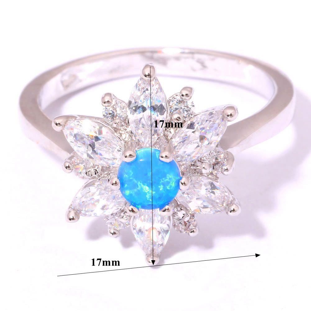 Silversmycken filled ring BLÅ Brand Opal - 2