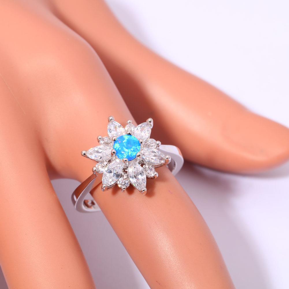 Silversmycken filled ring BLÅ Brand Opal - 3