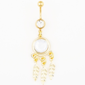Navel Belly Button Ring Body Piercing Jewelry monster style as imaged - 5