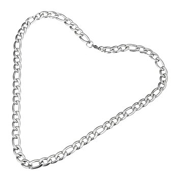 Rostfritt stål halsband + armband Set 9mm