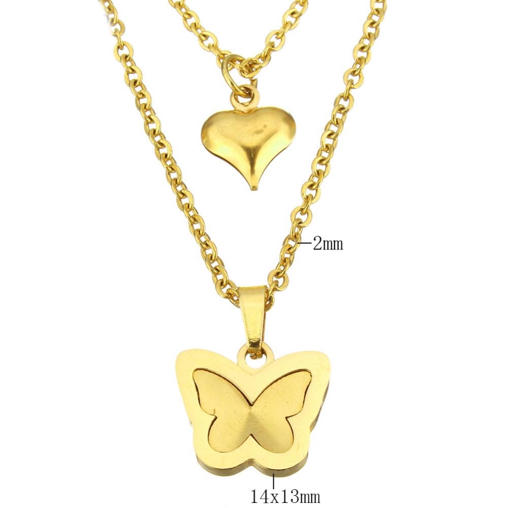 Stainless Steel Pendant necklace  & Pair of Earrings (SET) - 2