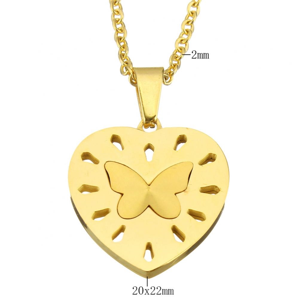 Stainless Steel Pendant necklace  & Pair of Earrings (SET) - 2
