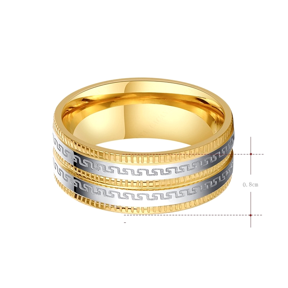 Stainless Steel Ring gold plated - 2