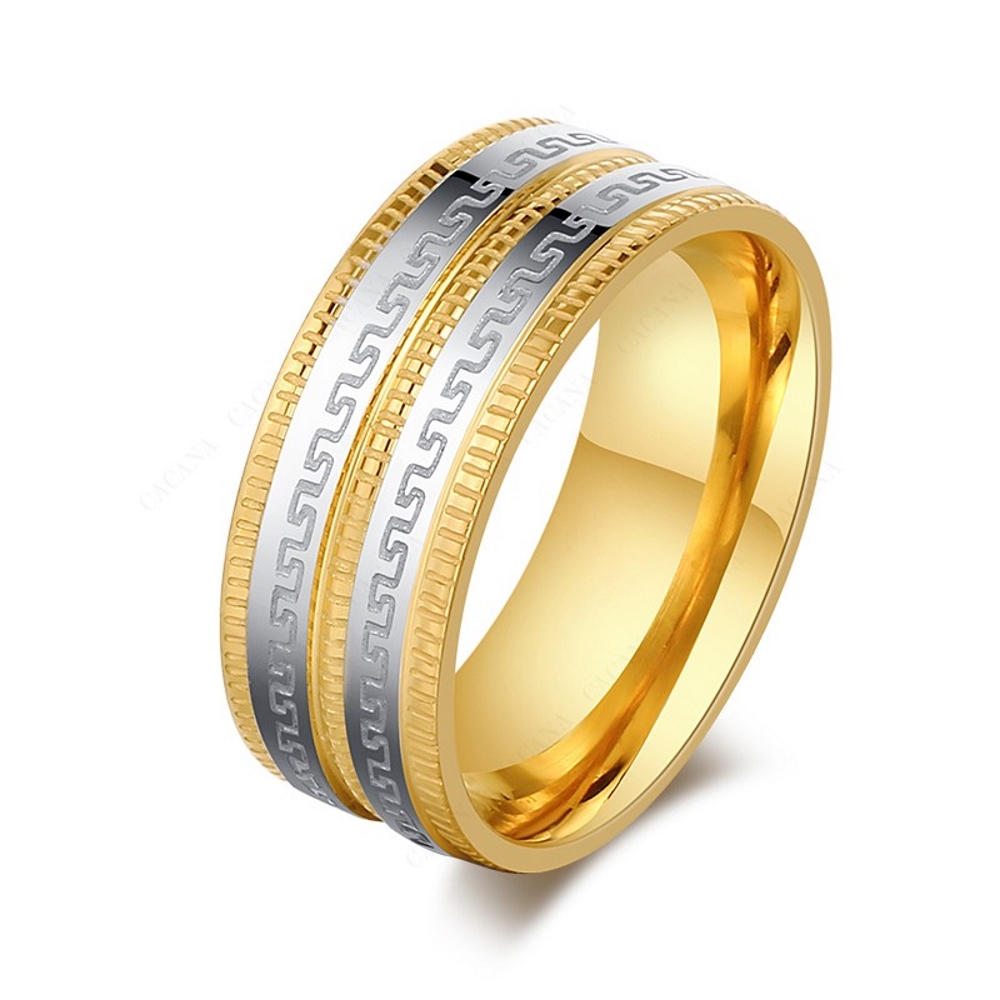 Stainless Steel Ring gold plated
