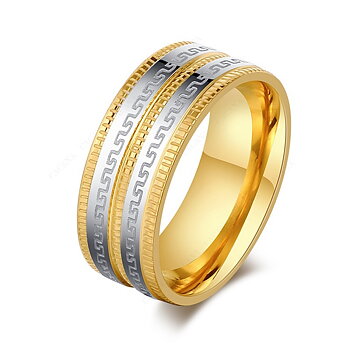 Stainless Steel Ring gold plated