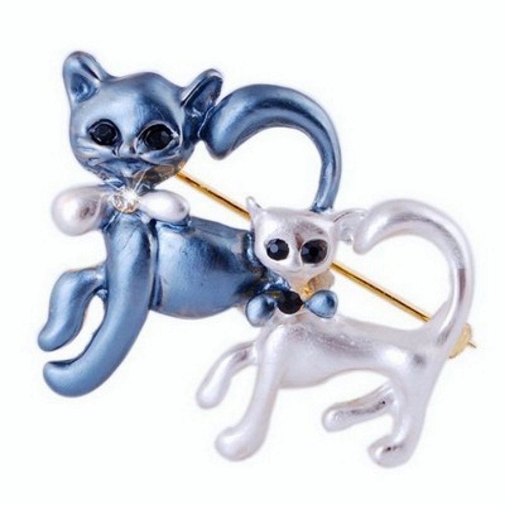 Brosch Kristall mor dotter katter - 5