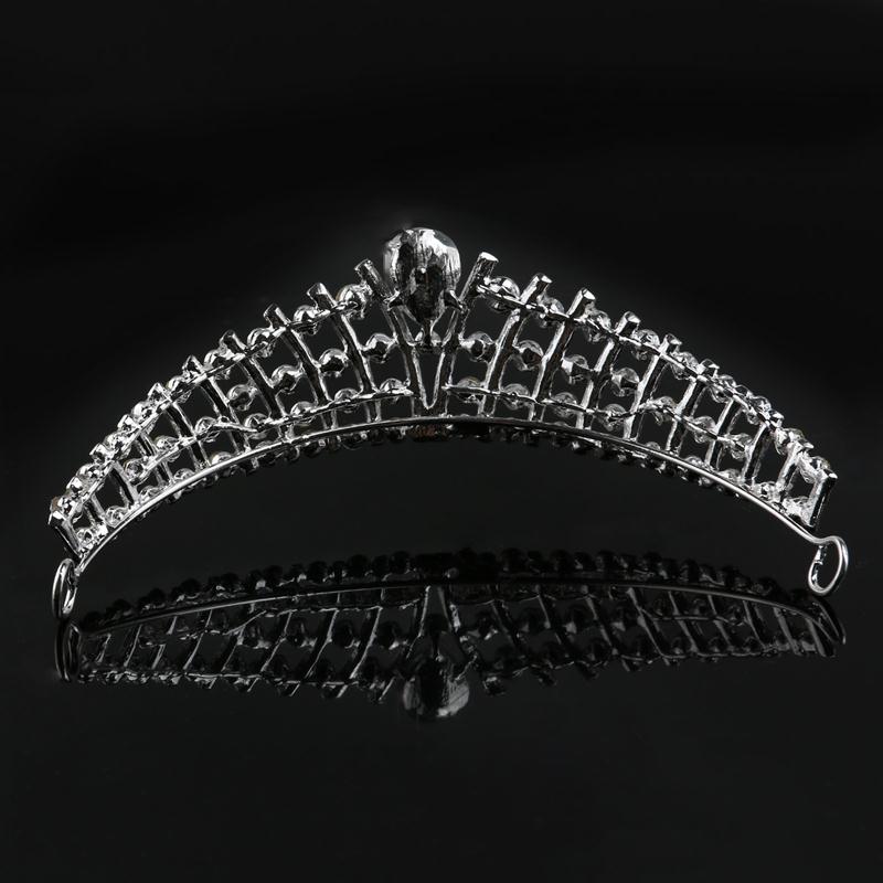Kristall bröllop hår krona tiara - 2