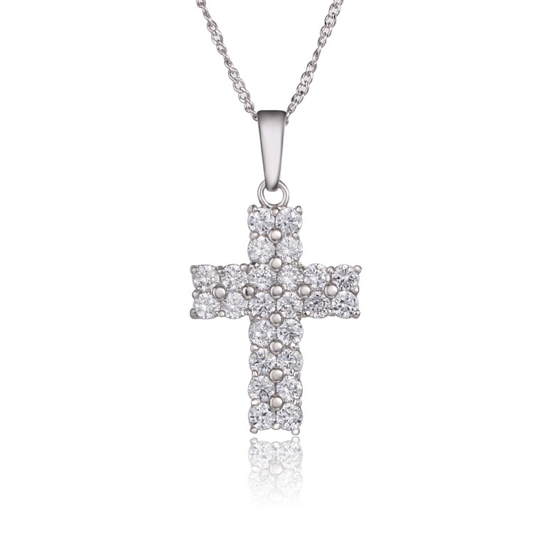 18K Vitguld Guldfyllda Filled gulddoublé HALSBAND CZ - 2