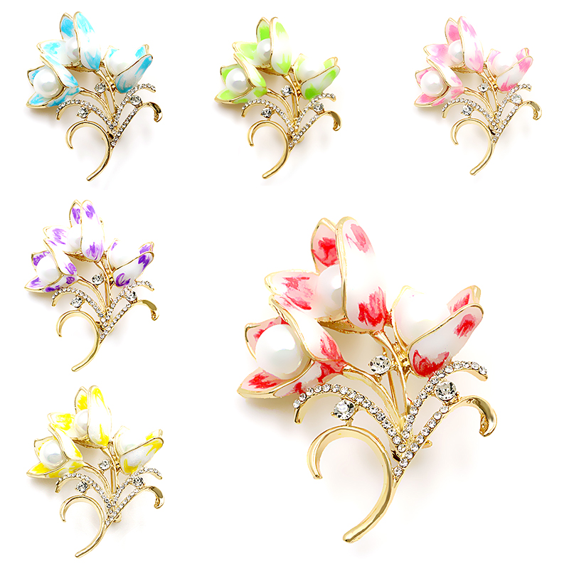 Brooch Crystal Enamel