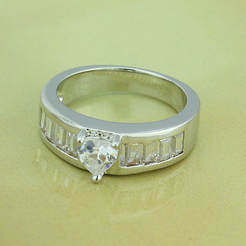 18K White Gold Filled CZ Ring - 3