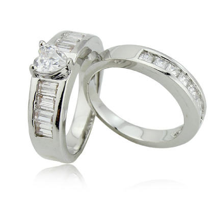 18K White Gold Filled CZ Ring