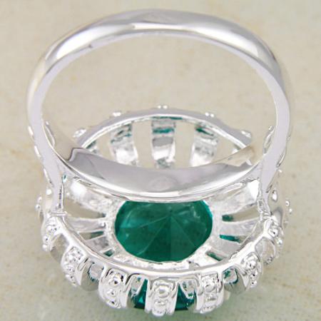 Silver RING GRÖN topas ÄDELSTEN #17 - 2