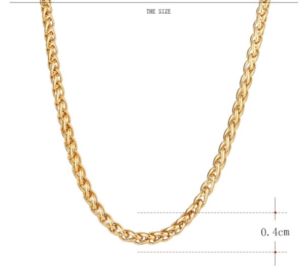 Rostfritt stål HALSBAND 4*500mm - 3