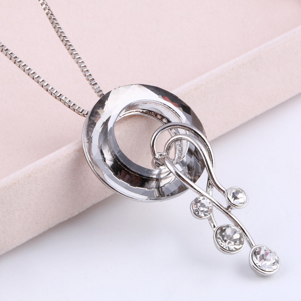 Crystal Pendants Necklaces  18K Gold Plated - 6