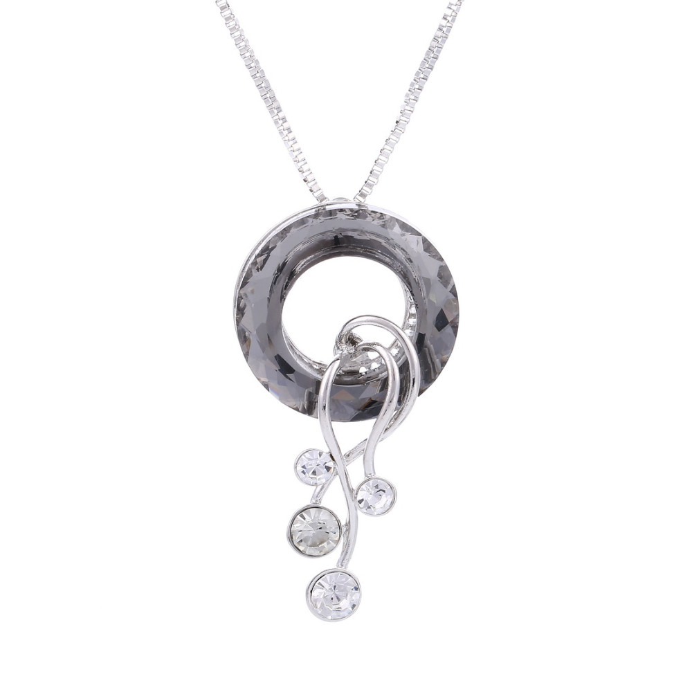Crystal Pendants Necklaces  18K Gold Plated