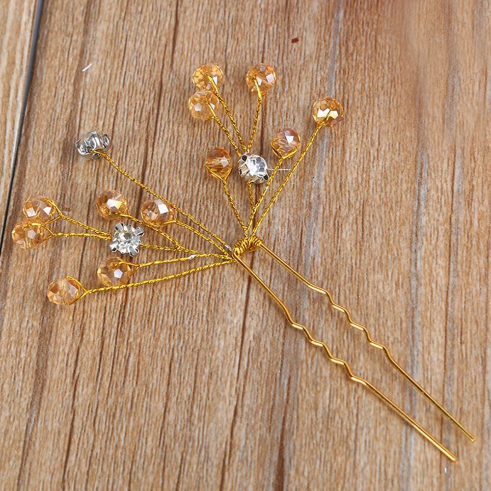 Hair Pins Wedding GOLD 2PCS - 3