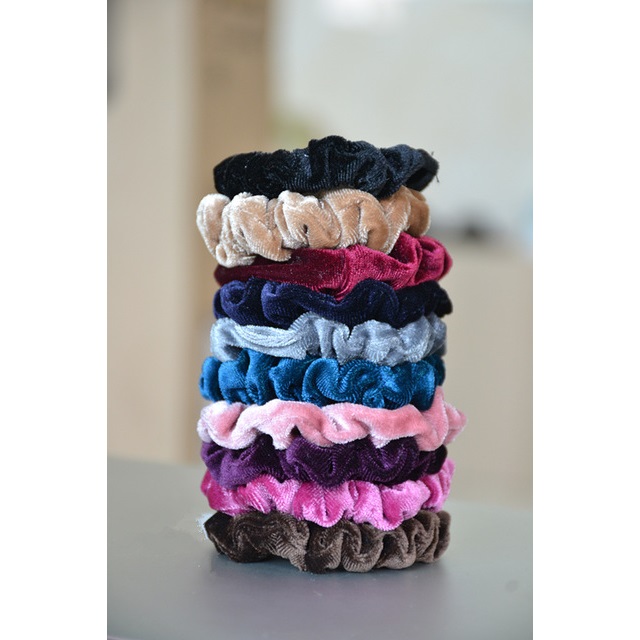 Sammet velour elastiska hårband  - 6