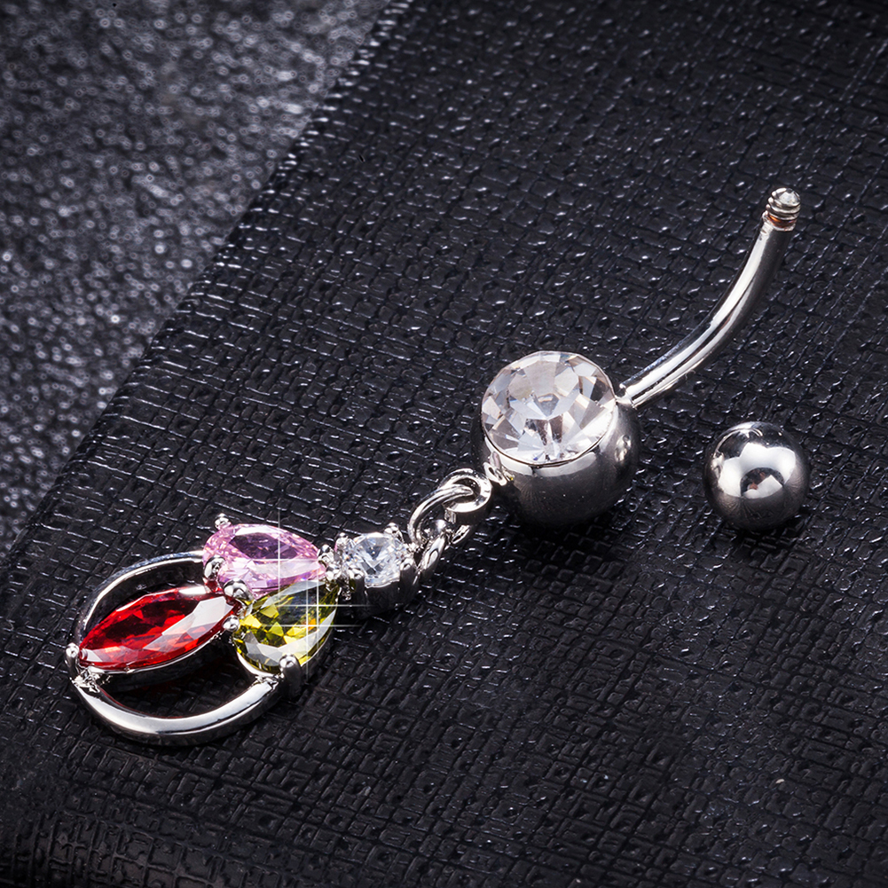 Gold Plated Navel Belly Button Ring Body Piercing Jewelry - 4