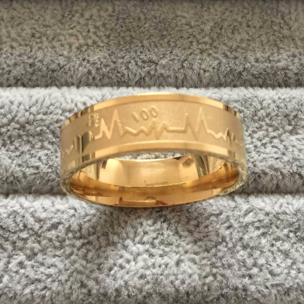 Rostfritt stål ring 8mm kärlek - 3