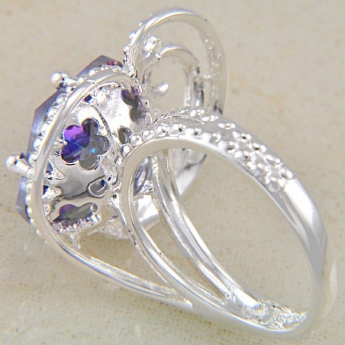 Rainbow colored topaz gemstone ring - 3