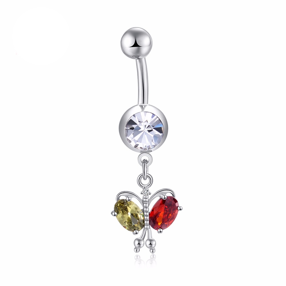 Gold Plated Navel Belly Button Ring Body Piercing Jewelry