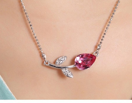 18K Gold Plated Austrian Crystal Fashion Jewelry Necklaces - 3