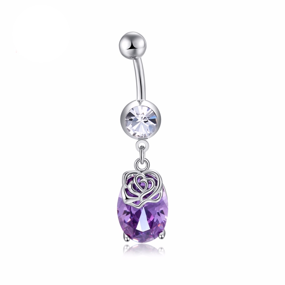 Gold Plated Navel Belly Button Ring Body Piercing Jewelry