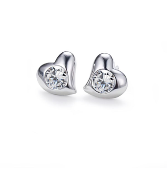 18k WHITE Gold Filled Lady Earrings CZ