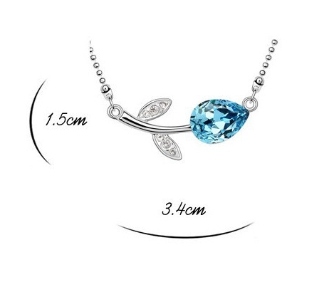 18K Gold Plated Austrian Crystal Fashion Jewelry Necklaces - 4