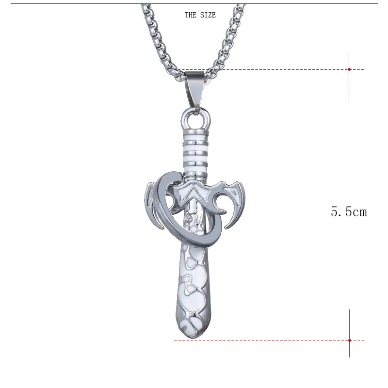 Stainless steel necklace Pendant Cross  - 2