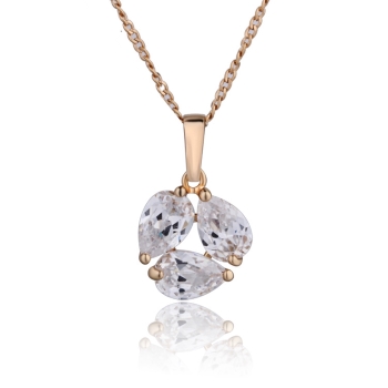 18k gold filled necklace CZ
