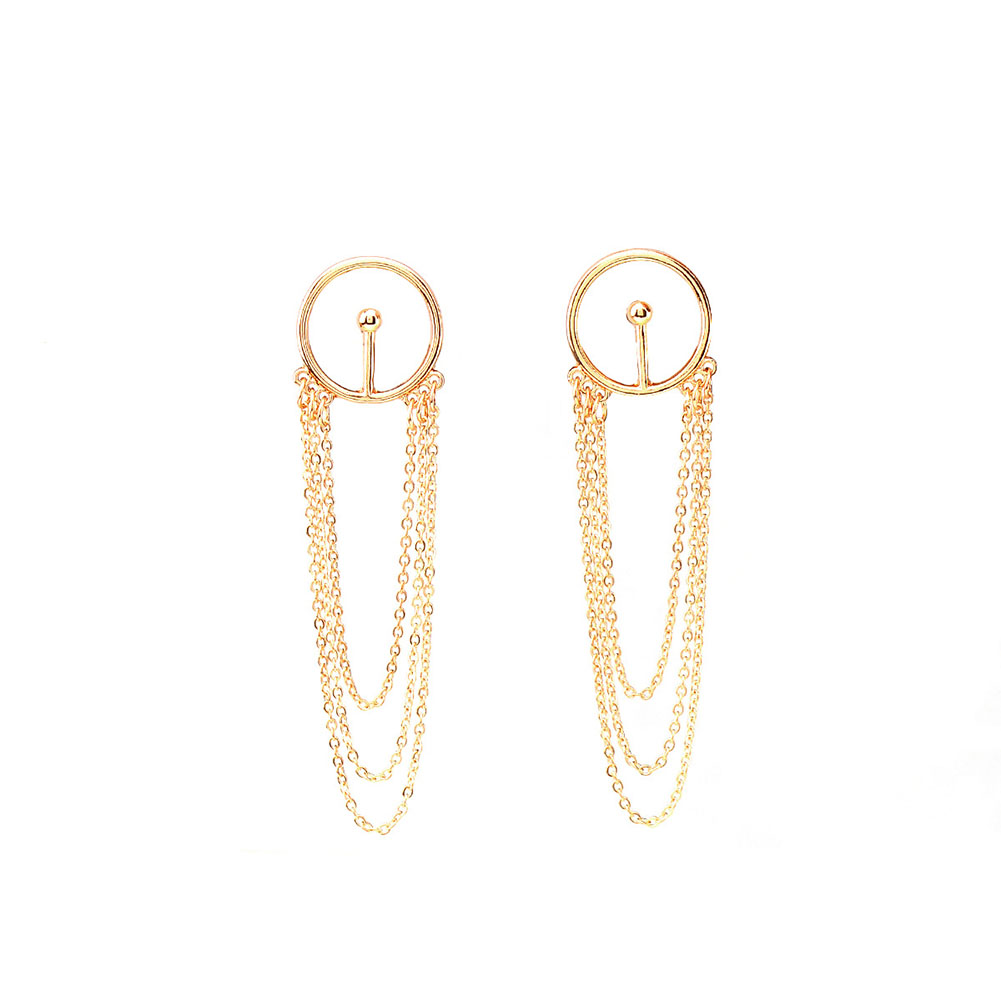 Long Chain Tassel Earring - 3