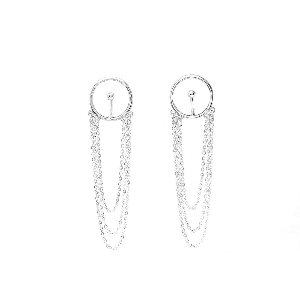 Long Chain Tassel Earring - 6