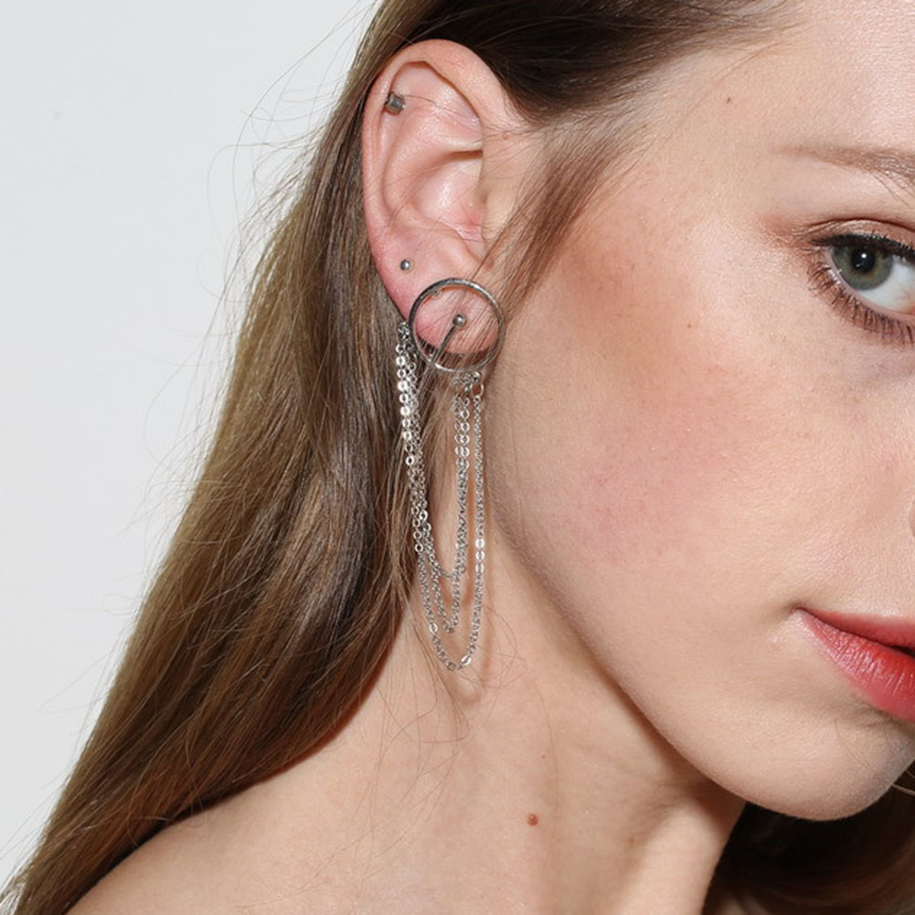 Long Chain Tassel Earring - 9