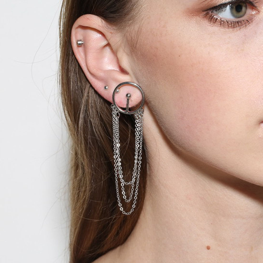 Long Chain Tassel Earring - 5