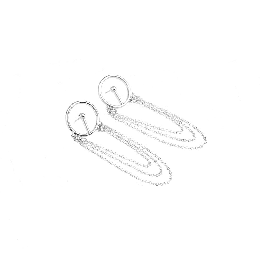 Long Chain Tassel Earring - 8