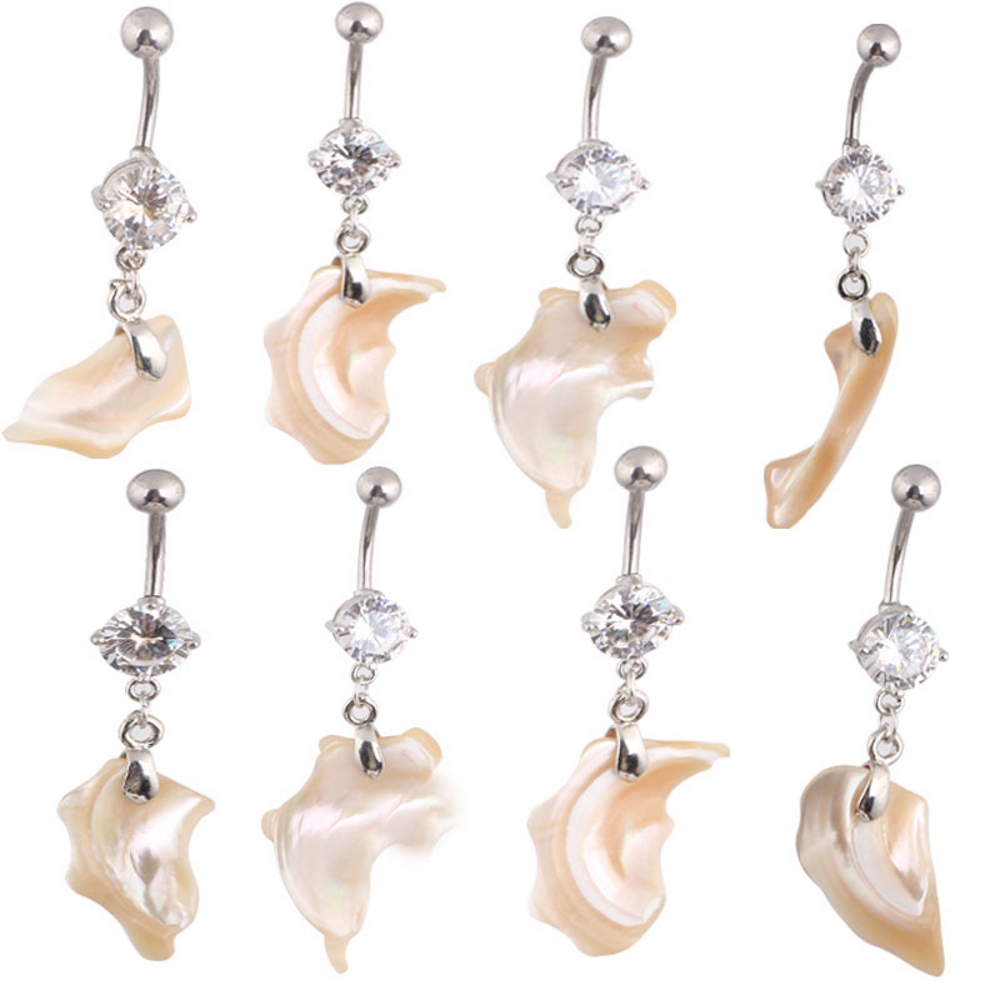 Navel Belly Button Ring Body Piercing Nature Sea Shell