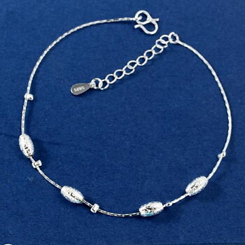 Silverpläterad fot kedja fotlänk armband 