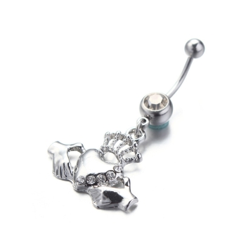 Navel Jewelry piercing 316L Stainless Steel Heart - 4