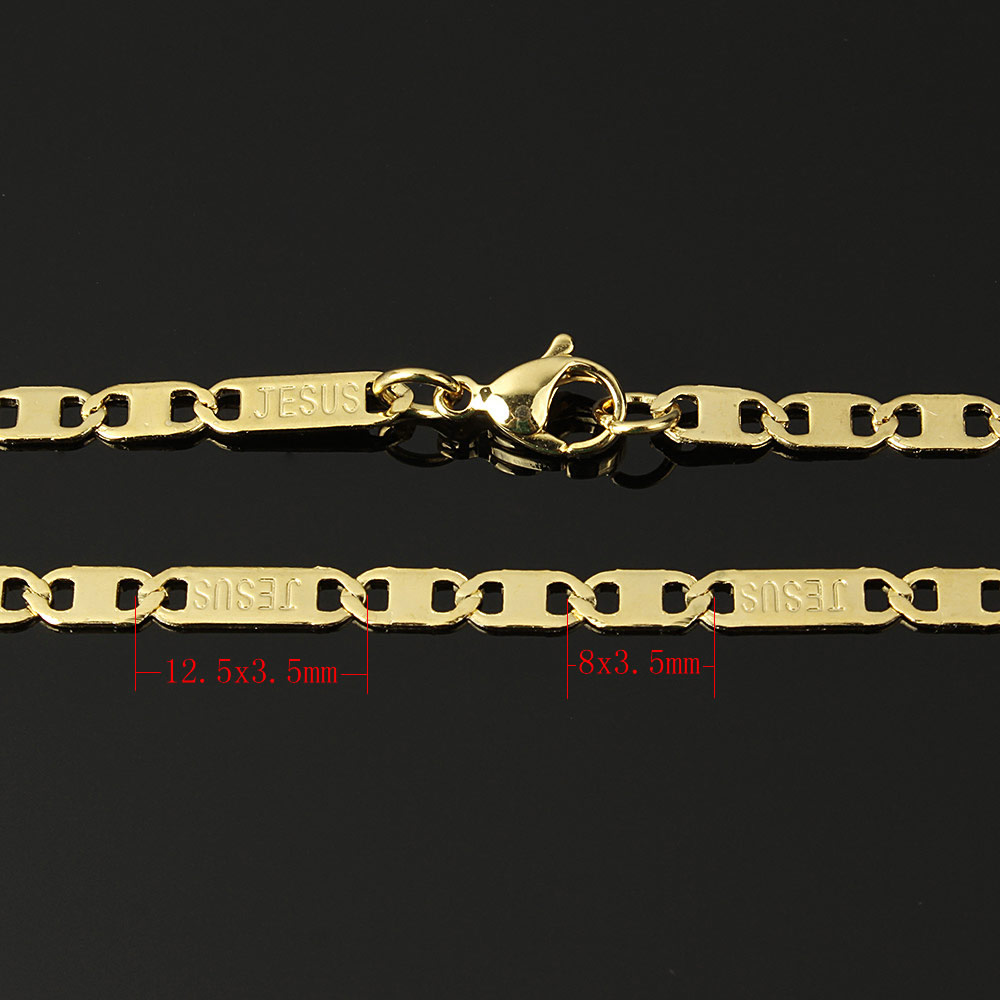 Rostfritt stål HALSBAND 550mm - 4